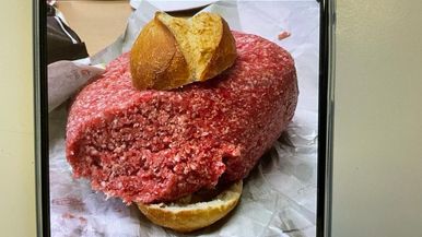 Mettbrötchen mit Zwiebel Team Image